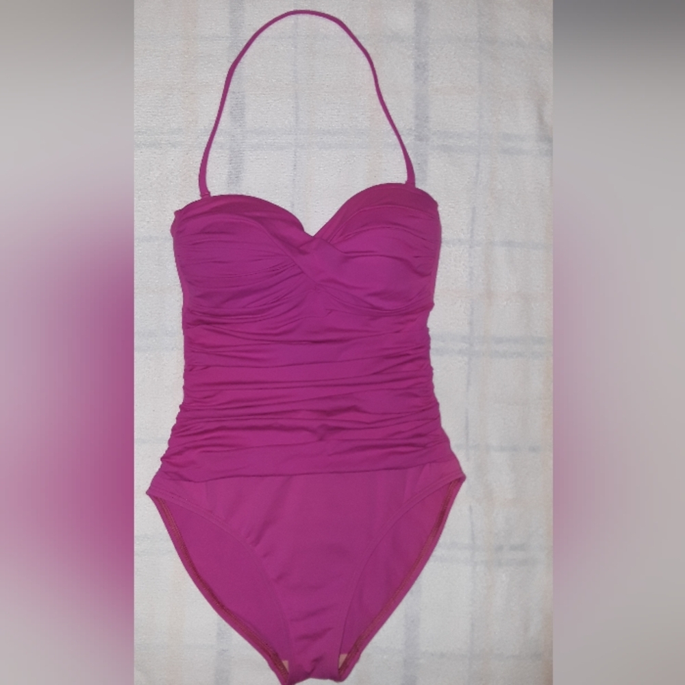 La Blanca by Rod Beattie pink bathing suit removable strap size 4